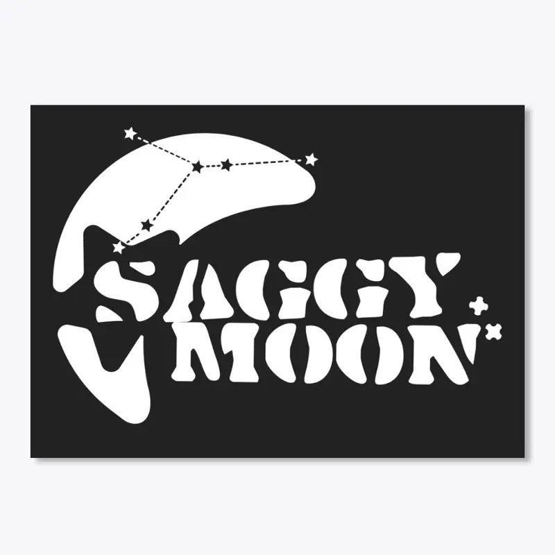 Saggy Moon Sticker